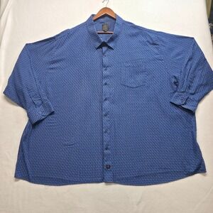 F/X Fusion Men's Blue Long Sleeve Button Up Shirt Size 8X